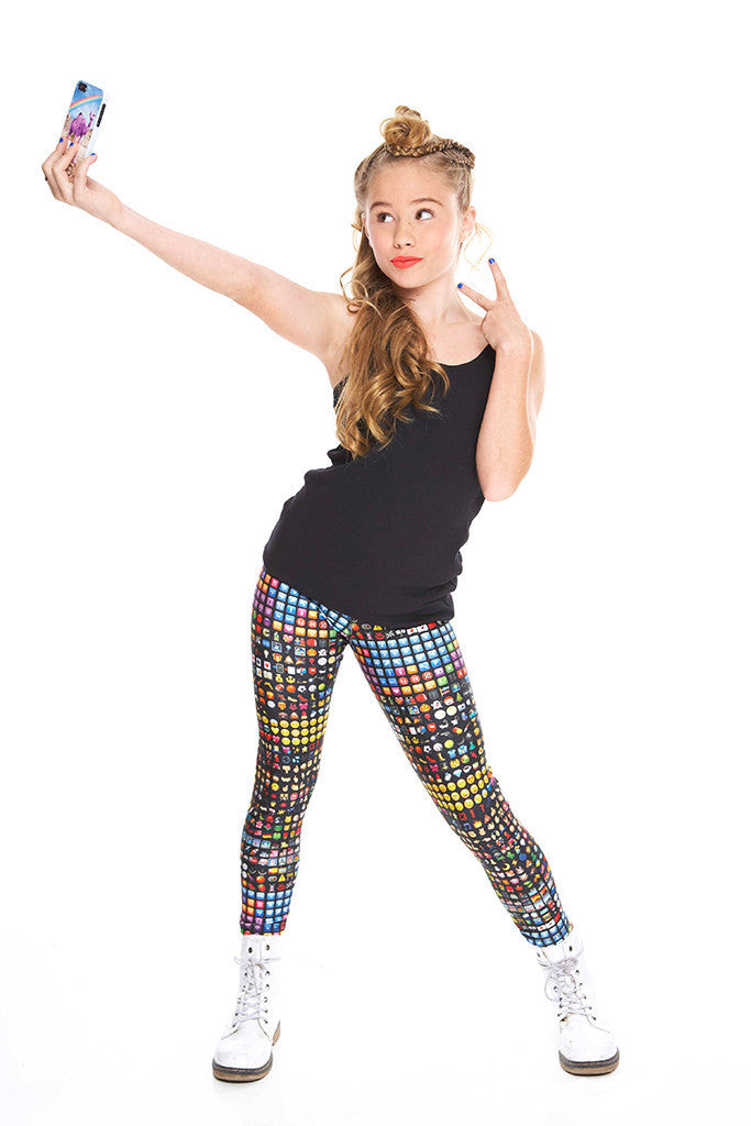 Girls Emoji Leggings