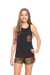 Girls Geeks Pocket Tank