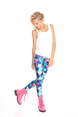 Girls Iridescent Triangles Leggings