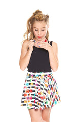 Girls Nail Polish Skater Skirt