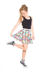 Girls Nail Polish Skater Skirt