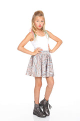 Girls Nana's Pearls Skater Skirt