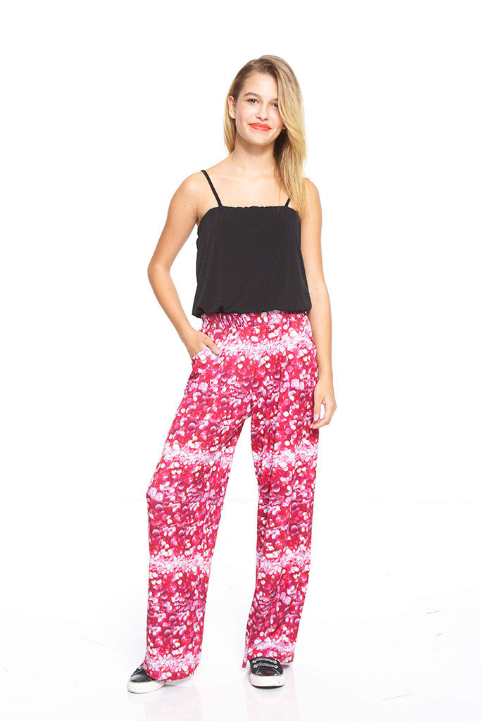 Girls Pink Sequins Jumpsuit