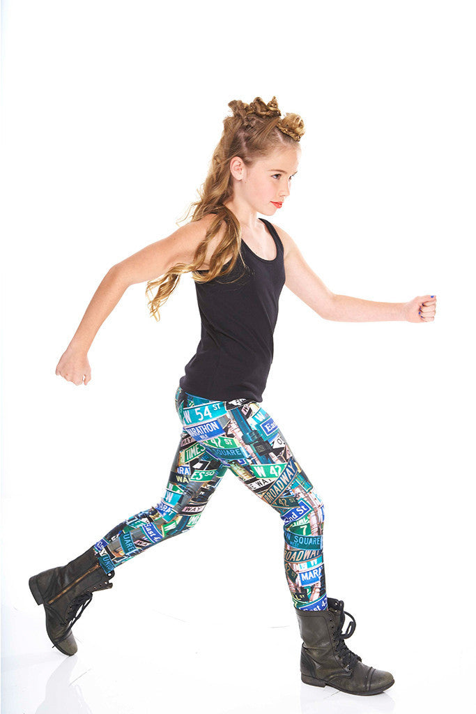 Girls Street Signs Leggings