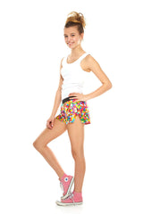 Girls Funfetti Sprinkles Gym Shorts