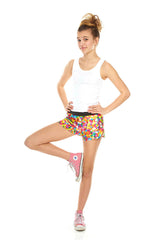 Girls Funfetti Sprinkles Gym Shorts
