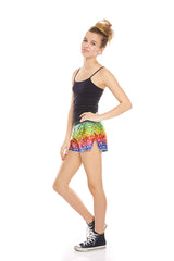 Girls Emoji Rainbow Gym Shorts