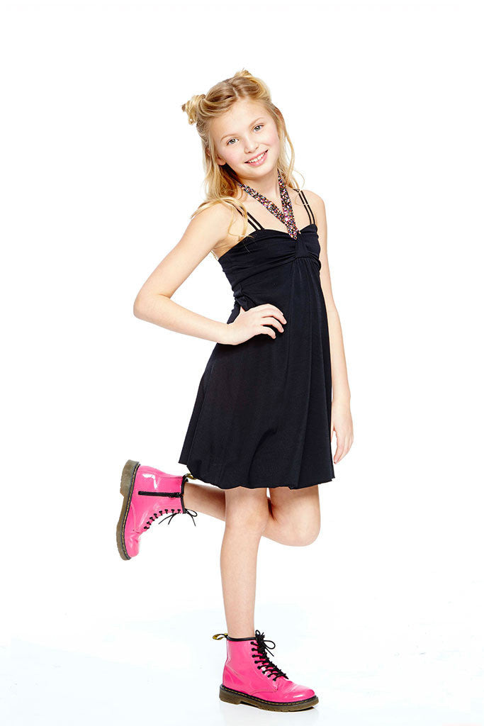 Girls Multi Glitter Halter Bubble Dress