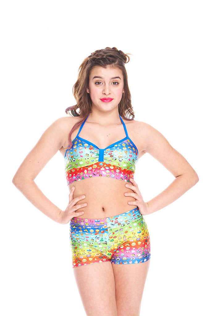 Girls Emoji Rainbow Bandeau Halter
