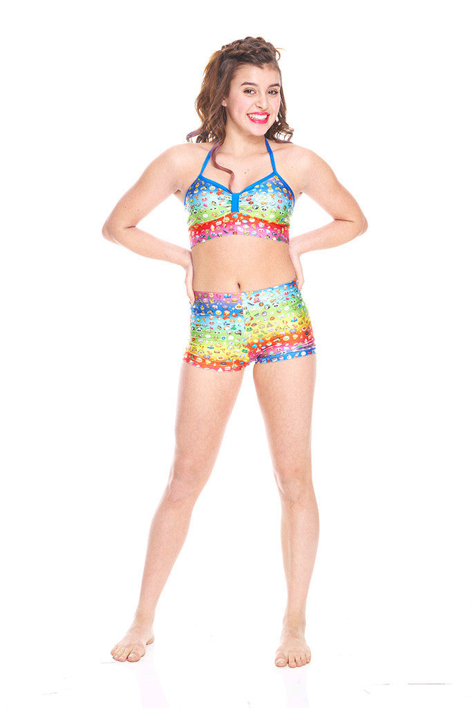 Girls Emoji Rainbow Bandeau Halter