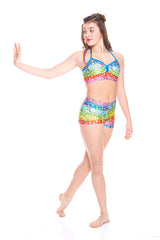 Girls Emoji Rainbow Bandeau Halter