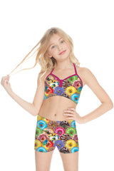 Girls Stacked Donuts Bandeau Halter