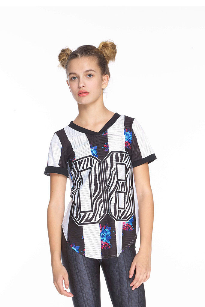 Girls Zebra Jersey