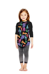 Kids Electric Animals 3/4 Sleeve Baseball T-Shirt