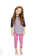 Kids Warhol Monkeys 3/4 Sleeve Baseball T-Shirt
