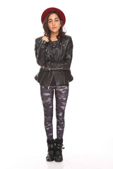 Womens Black Triangles Leggings