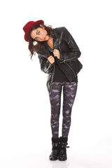 Womens Black Triangles Leggings