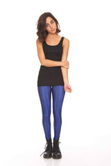 Womens Navy Cable Knit Leggings