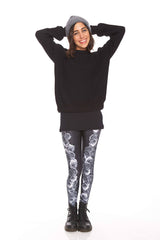Womens Side Roses Leggings