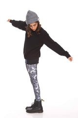 Womens Side Roses Leggings