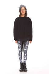 Womens Side Roses Leggings