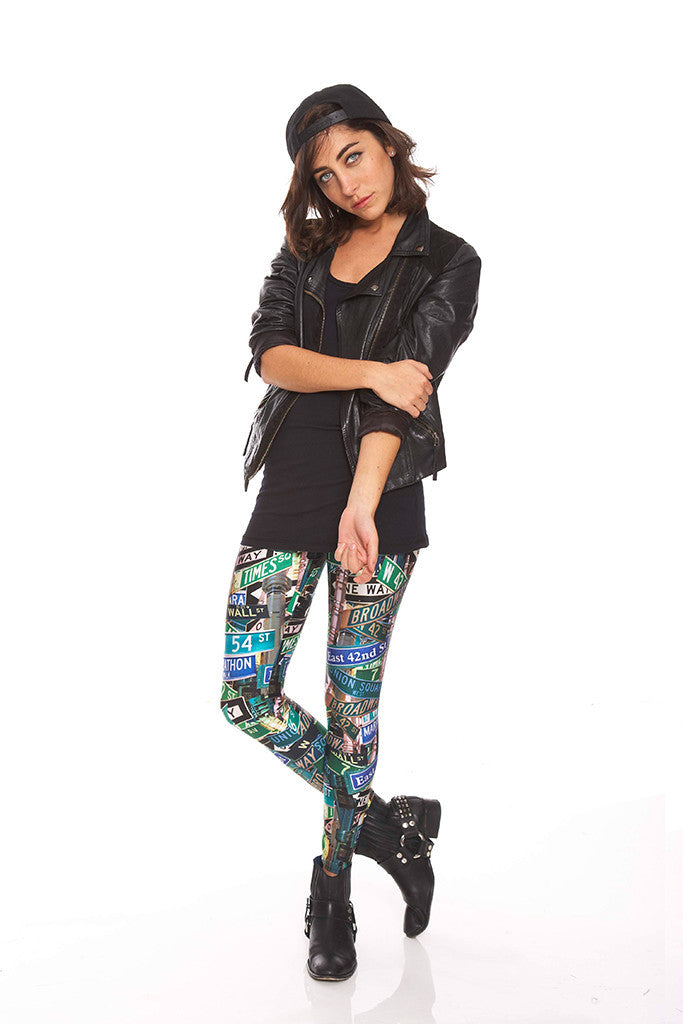 Womens Street Signs Leggings