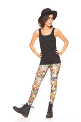 Womens Vintage Mosaic Leggings