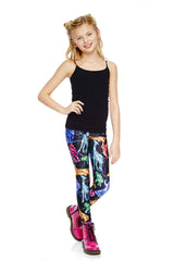 Girls Electric Animals Leggings