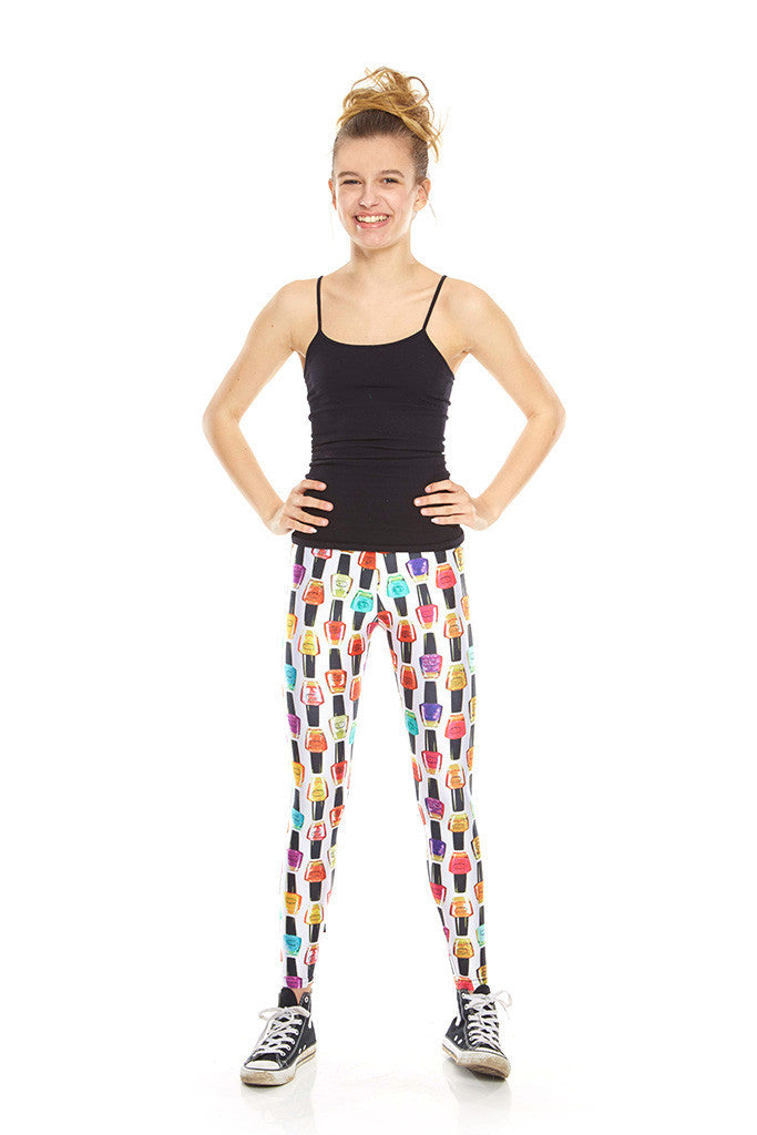 Girls Nail Polish Leggings