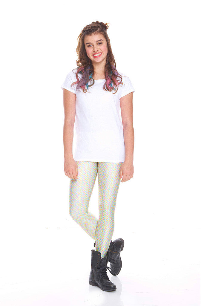 Girls Pastel Snake Leggings
