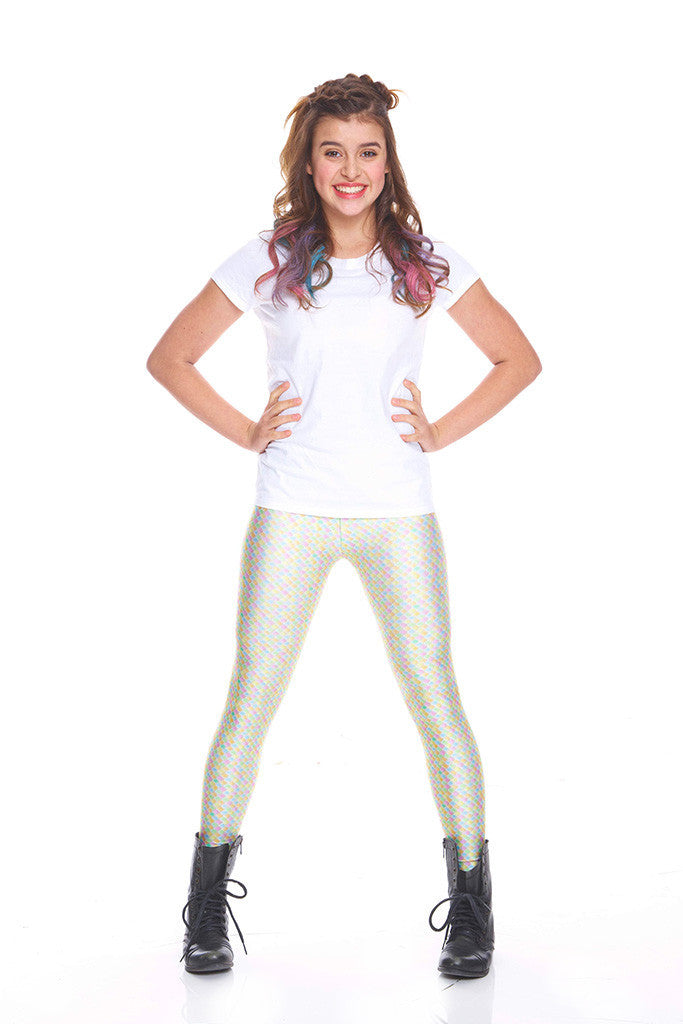 Girls Pastel Snake Leggings