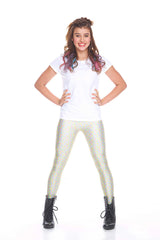 Girls Pastel Snake Leggings