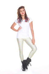 Girls Pastel Snake Leggings