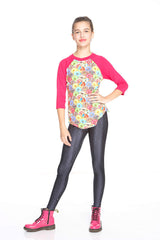 Girls Black Cable Knit Leggings