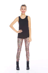 Girls Multi Glitter Leggings