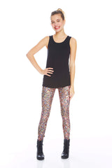 Girls Multi Glitter Leggings