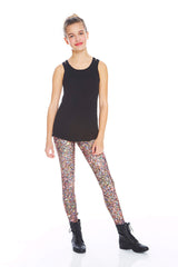 Girls Multi Glitter Leggings