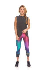 Womens Heather Charcoal Muscle Tank