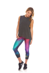 Womens Heather Charcoal Muscle Tank