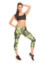 Womens Kale Performance Capri Leggings