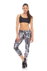 Womens Above NYC Performance Capri Leggings