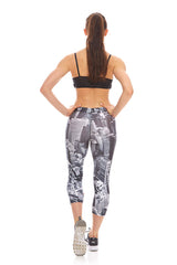 Womens Above NYC Performance Capri Leggings