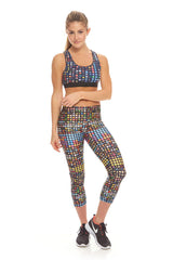 Womens Emoji Performance Capri Leggings