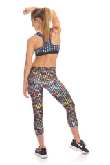Womens Emoji Performance Capri Leggings