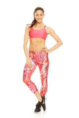 Womens Red GLAMSQUAD Performance Capri Leggings