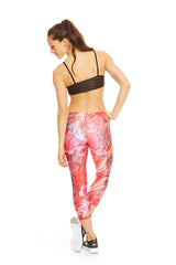 Womens Red GLAMSQUAD Performance Capri Leggings