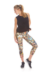 Womens Toast Performance Capri Leggings