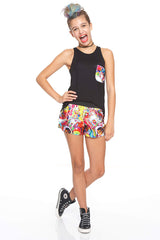 Girls Stickers Pocket Tank