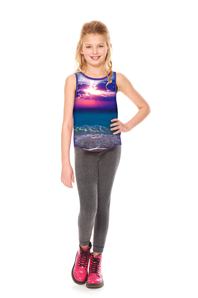 Girls Sunset Racerbank Tank