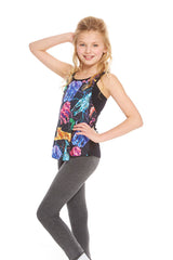 Girls Electric Animals Racerback Tank